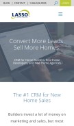 How lassocrm.com looks like on a mobile device such as an iPhone.