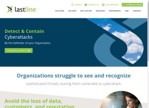 How lastline.com looks like on a tablet such as an iPad.