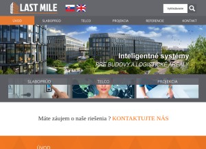 How lastmile.sk looks like on a tablet such as an iPad.