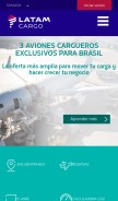 How latamcargo.com looks like on a mobile device such as an iPhone.