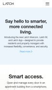 How latch.com looks like on a mobile device such as an iPhone.