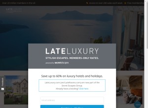 How lateluxury.com looks like on a tablet such as an iPad.