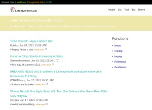 How latestvisitors.atz.pw looks like on a tablet such as an iPad.