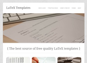How latextemplates.com looks like on a tablet such as an iPad.