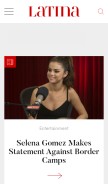 How latina.com looks like on a mobile device such as an iPhone.
