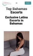 How latinasinbahamas.com looks like on a mobile device such as an iPhone.