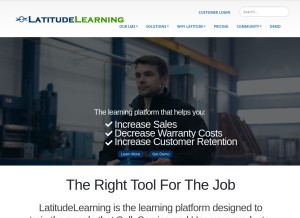 How latitudelearning.com looks like on a tablet such as an iPad.