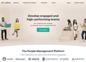 How lattice.com looks like on a tablet such as an iPad.