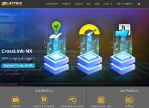 How latticesemi.com looks like on a tablet such as an iPad.