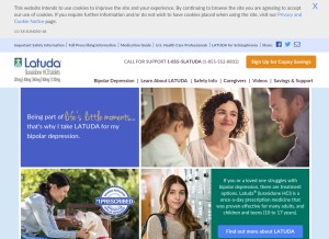 How latuda.com looks like on a tablet such as an iPad.