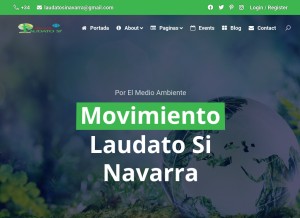 How laudatosinavarra.com looks like on a tablet such as an iPad.