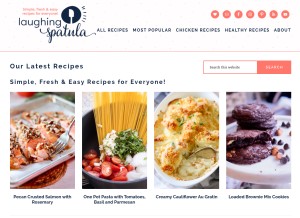 How laughingspatula.com looks like on a tablet such as an iPad.