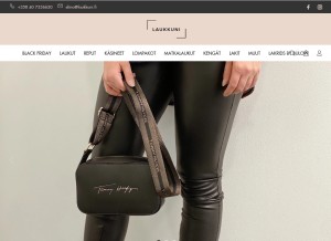 How laukkuni.fi looks like on a tablet such as an iPad.