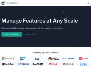 How launchdarkly.com looks like on a tablet such as an iPad.