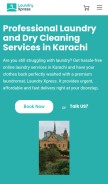 How laundryxpress.pk looks like on a mobile device such as an iPhone.