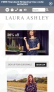 How lauraashleyusa.com looks like on a mobile device such as an iPhone.
