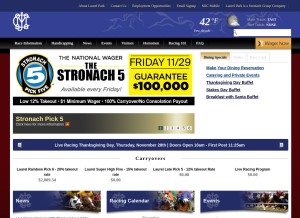 How laurelpark.com looks like on a tablet such as an iPad.