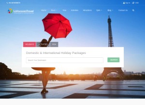 How lavacanza.in looks like on a tablet such as an iPad.