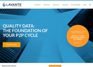 How lavante.com looks like on a tablet such as an iPad.