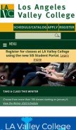 How lavc.edu looks like on a mobile device such as an iPhone.
