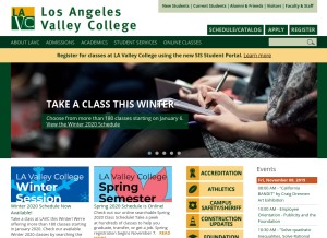 How lavc.edu looks like on a tablet such as an iPad.