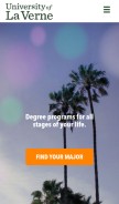 How laverne.edu looks like on a mobile device such as an iPhone.