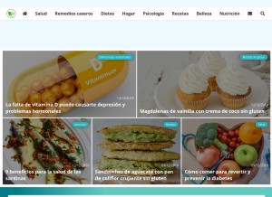 How lavidalucida.com looks like on a tablet such as an iPad.