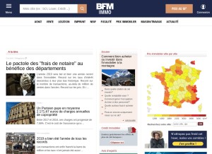 How lavieimmo.com looks like on a tablet such as an iPad.