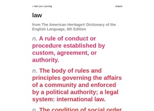 How law.blog looks like on a tablet such as an iPad.