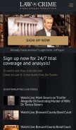 How lawandcrime.com looks like on a mobile device such as an iPhone.