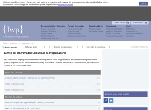 How lawebdelprogramador.com looks like on a tablet such as an iPad.