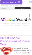 How lawlessfrench.com looks like on a mobile device such as an iPhone.