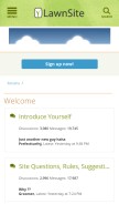How lawnsite.com looks like on a mobile device such as an iPhone.