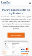 How lawpay.com looks like on a mobile device such as an iPhone.