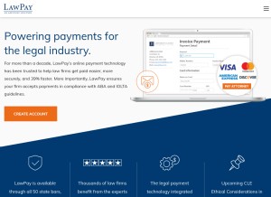 How lawpay.com looks like on a tablet such as an iPad.