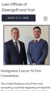 How lawyerfornj.com looks like on a mobile device such as an iPhone.