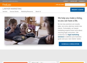 How lawyermarketing.com looks like on a tablet such as an iPad.
