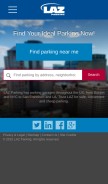 How lazparking.com looks like on a mobile device such as an iPhone.