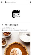 How lazycatkitchen.com looks like on a mobile device such as an iPhone.