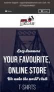 How lazydreamers.com looks like on a mobile device such as an iPhone.