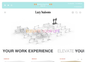 How lazymaisons.com.au looks like on a tablet such as an iPad.