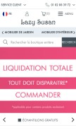 How lazysusan.fr looks like on a mobile device such as an iPhone.