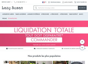 How lazysusan.fr looks like on a tablet such as an iPad.