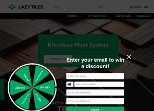 How lazytiles.com.au looks like on a tablet such as an iPad.