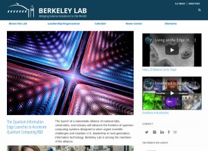 How lbl.gov looks like on a tablet such as an iPad.