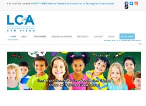 How lcasandiego.com looks like on a tablet such as an iPad.