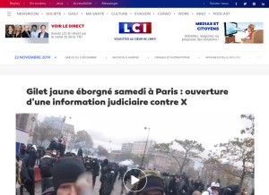 How lci.fr looks like on a tablet such as an iPad.