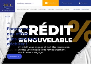 How lcl.fr looks like on a tablet such as an iPad.