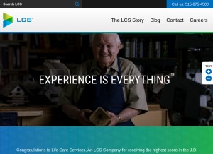 How lcsnet.com looks like on a tablet such as an iPad.