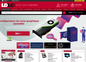 How ldlc-pro.com looks like on a tablet such as an iPad.